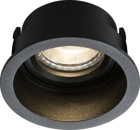 Dipa Single Fixed Round Anti-Glare Downlight - Black