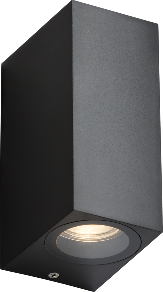 ALANA 230V IP65 GU10 Polycarbonate Up/Down Wall Light - Black