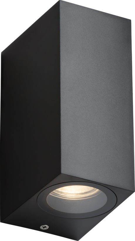 ALANA 230V IP65 GU10 Polycarbonate Up/Down Wall Light - Black