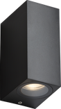 ALANA 230V IP65 GU10 Polycarbonate Up/Down Wall Light - Black