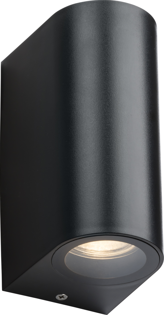 ALANA 230V IP65 GU10 Polycarbonate Up/Down Wall Light - Matte Black