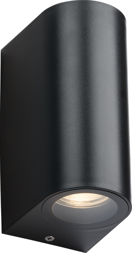ALANA 230V IP65 GU10 Polycarbonate Up/Down Wall Light - Matte Black