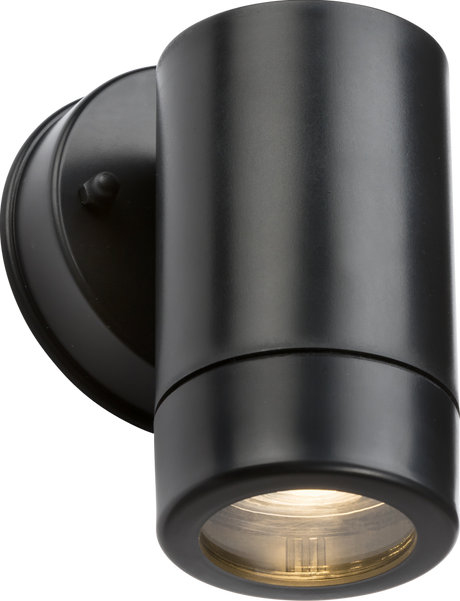 EAMON 230V IP54 GU10 Polycarbonate Single Wall Light - Black