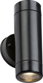 EAMON 230V IP54 GU10 Polycarbonate Up/Down Wall Light - Black