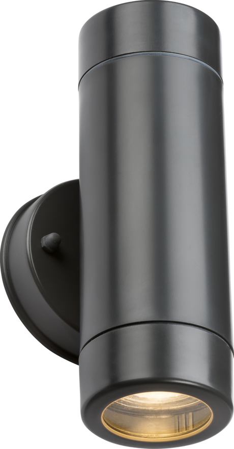 EAMON 230V IP54 GU10 Polycarbonate Up/Down Wall Light - Anthracite