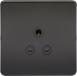 5A Unswitched Socket - Matt Black with Black Insert