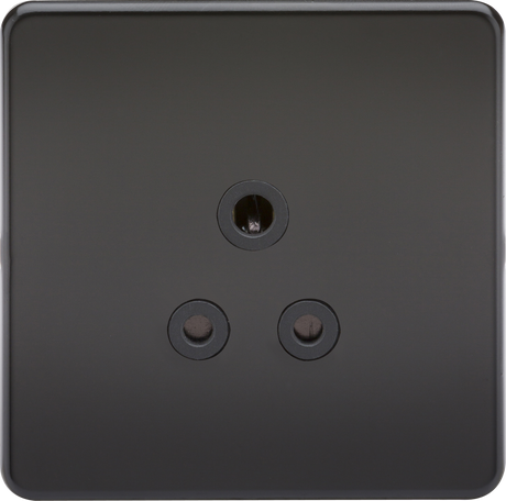 5A Unswitched Socket - Matt Black with Black Insert