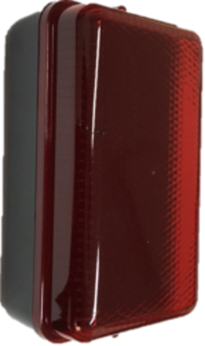 230V IP54 5W LED Security Amenity Bulkhead with Red Diffuser