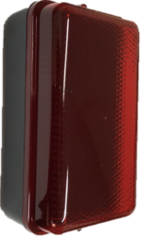230V IP54 5W LED Security Amenity Bulkhead with Red Diffuser