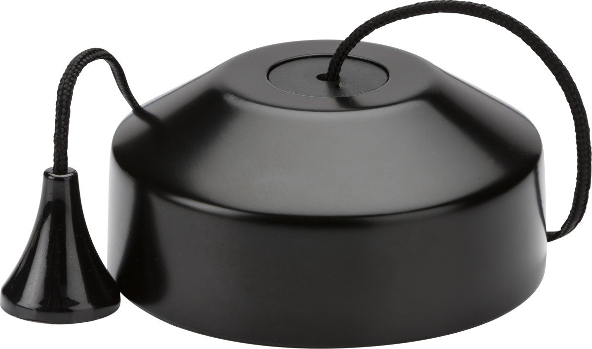 1-Way 10-150W Trailing Edge Pull Cord Dimmer Switch - Matt Black