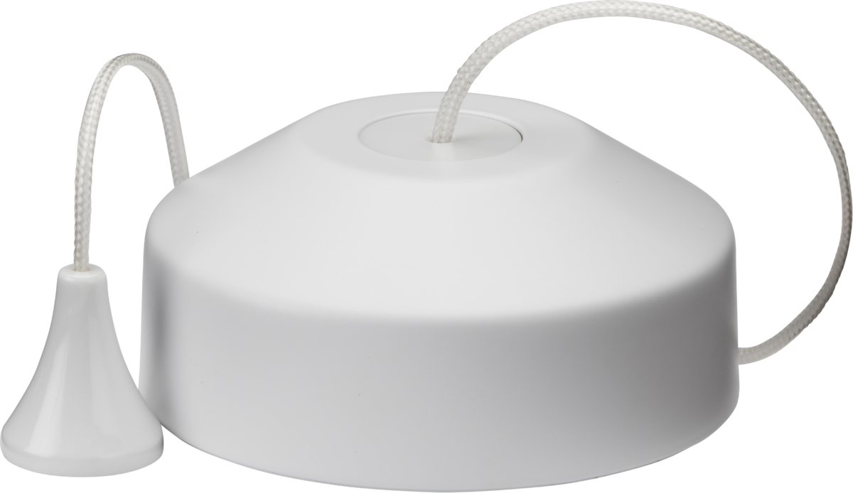 1-way 10-150W Trailing Edge Pull Cord Dimmer Switch - Matt White