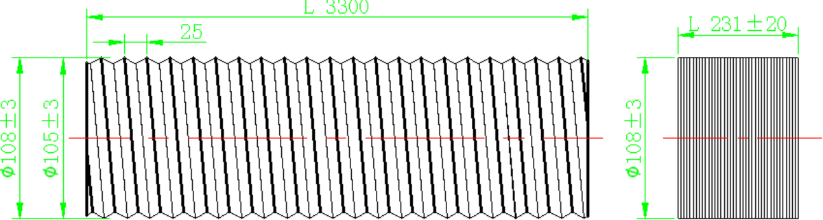 100mm Aluminium Ducting Kit - Side View