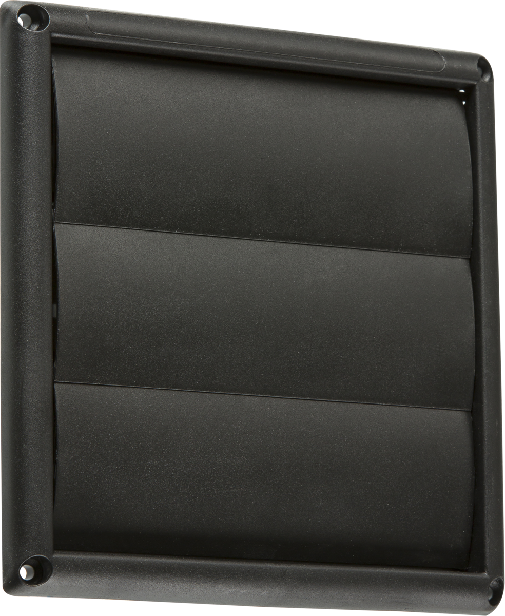100mm Gravity Shutter - Black, Ideal for Ventilation