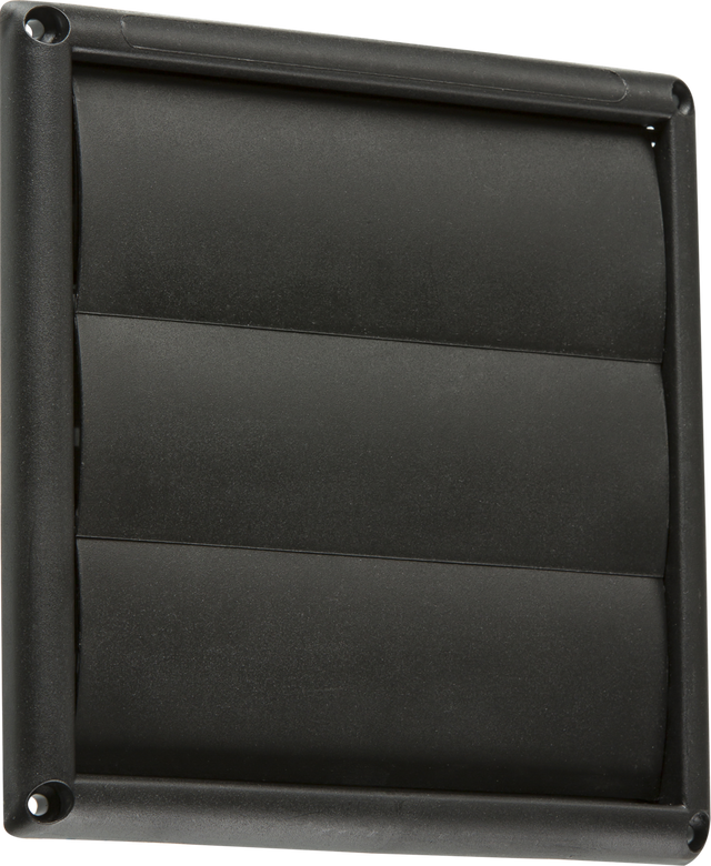 100mm Gravity Shutter - Black, Ideal for Ventilation