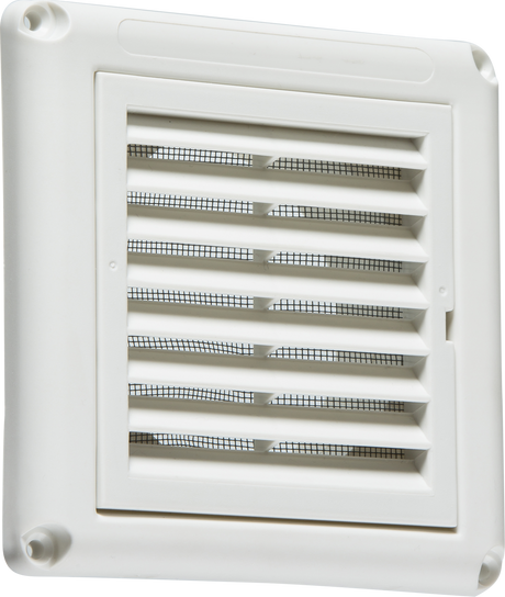 100mm Extractor Fan Grille with Fly Screen - White
