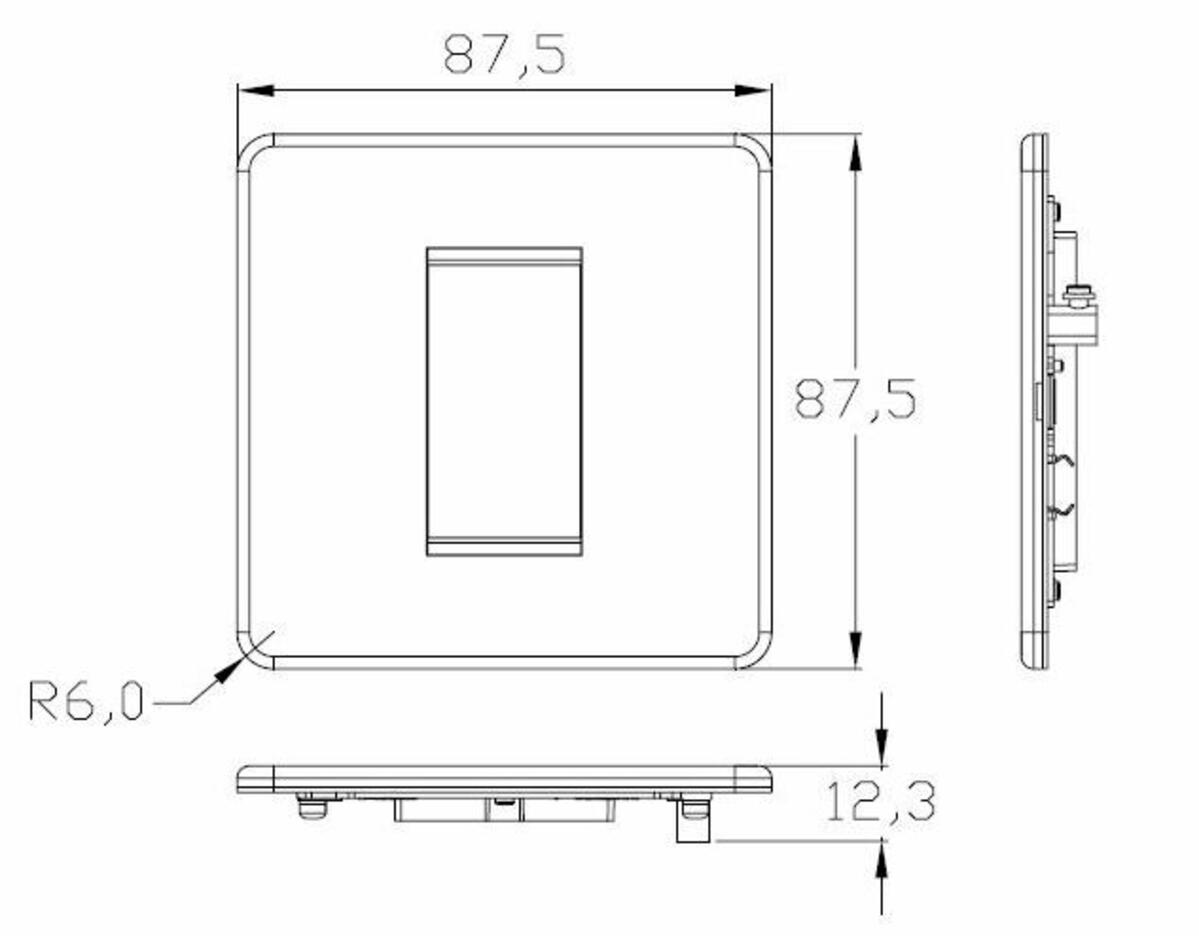 ML Accessories 1G Modular Faceplate - Polished Chrome Image
