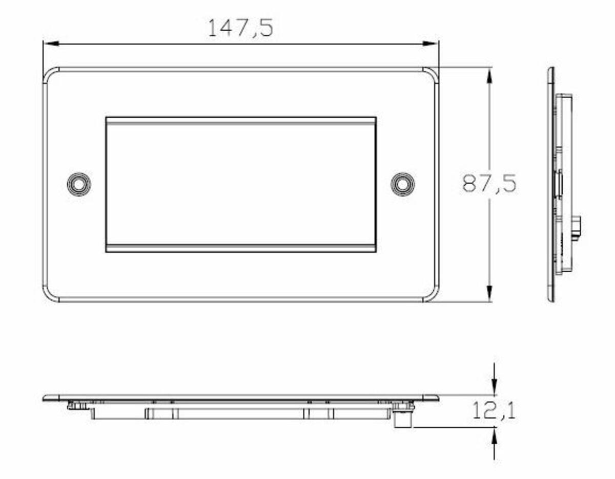 4G Modular Faceplate - Gunmetal - Ideal for Bespoke Installations