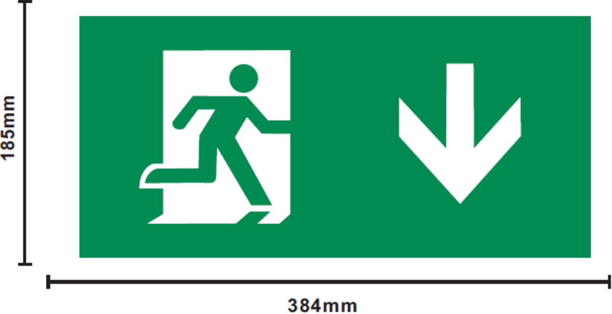 EMRUN Running Man Legend Sign - Emergency Exit