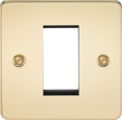 1G Modular Faceplate - Polished Brass