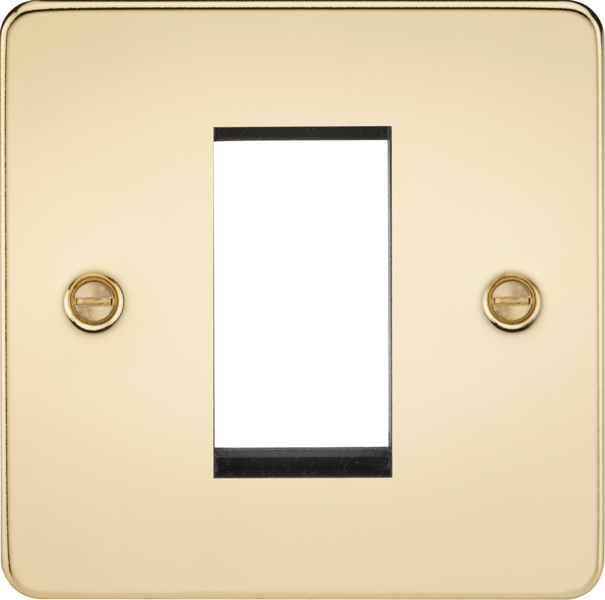 1G Modular Faceplate - Polished Brass