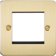 Brushed Brass 2G Modular Faceplate for Euro Modules