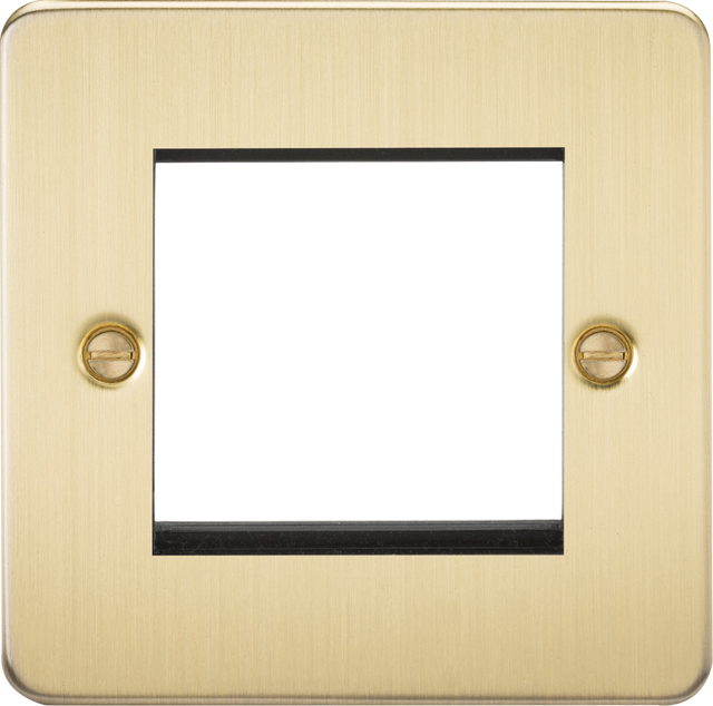 Brushed Brass 2G Modular Faceplate for Euro Modules