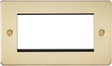 4G Modular Faceplate - Bushed Brass by ML Accessories