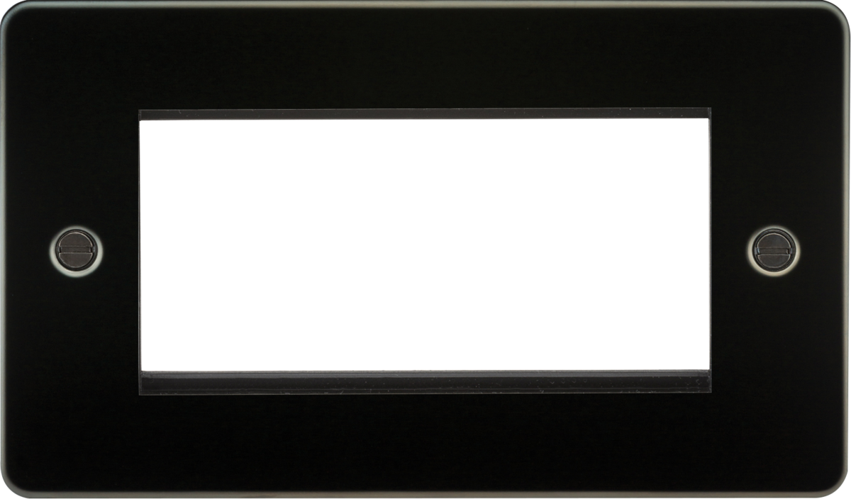 4G Modular Faceplate - Gunmetal - Suitable for Euro Modules