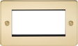 4G Modular Faceplate - Polished Brass