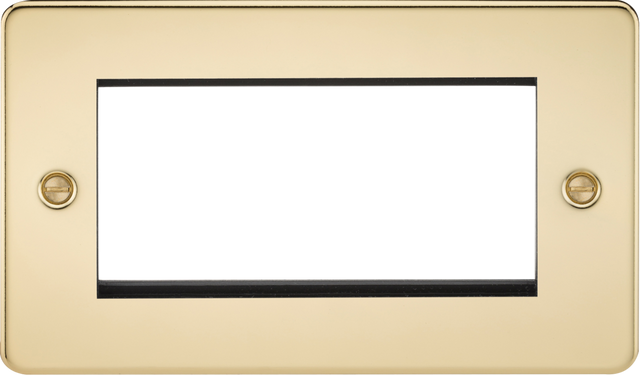 4G Modular Faceplate - Polished Brass