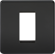 1G Modular Faceplate - Matt Black, suitable for euro modules