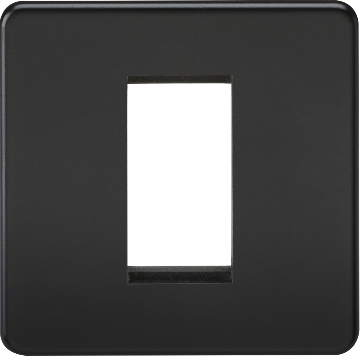 1G Modular Faceplate - Matt Black, suitable for euro modules