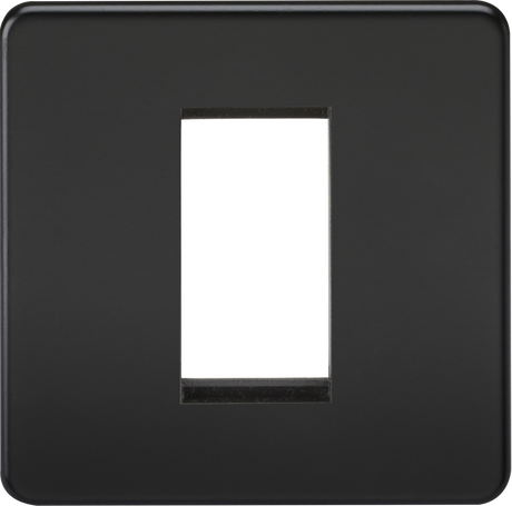 1G Modular Faceplate - Matt Black, suitable for euro modules