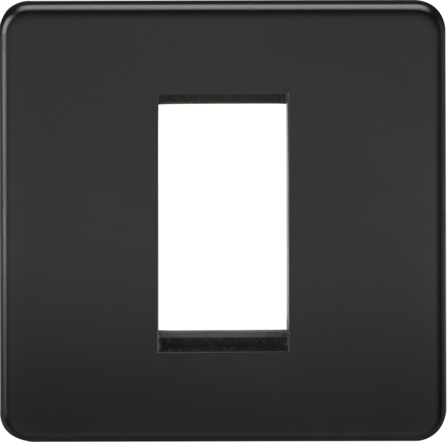 1G Modular Faceplate - Matt Black, suitable for euro modules