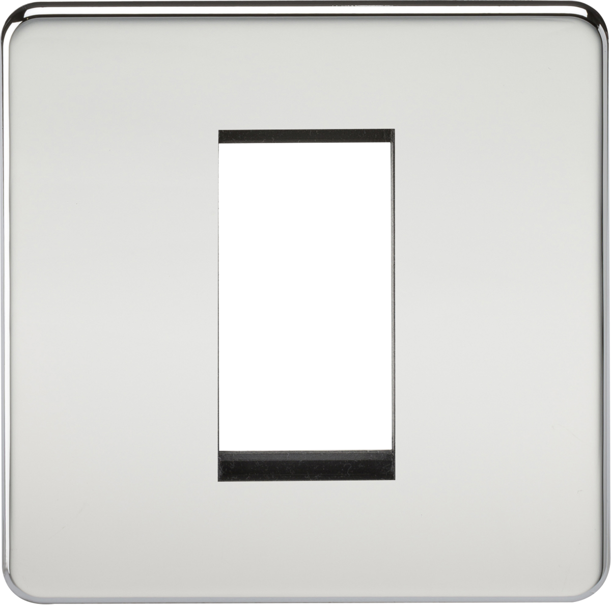 1G Modular Faceplate - Polished Chrome - Screwless Design