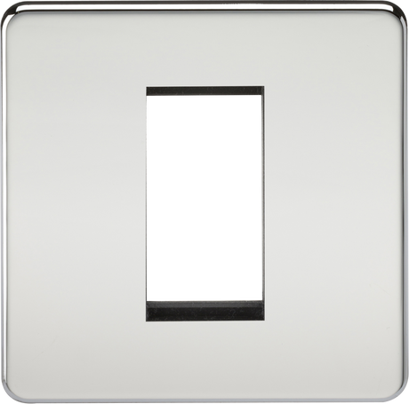 1G Modular Faceplate - Polished Chrome - Screwless Design