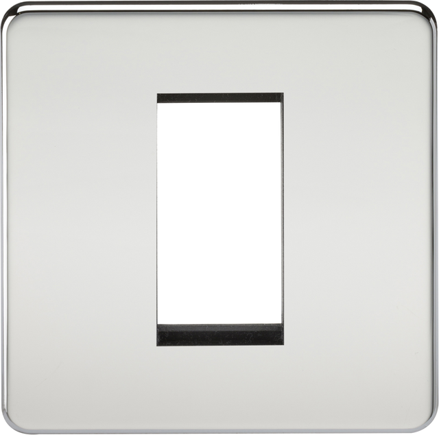 1G Modular Faceplate - Polished Chrome - Screwless Design
