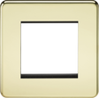 2G Modular Faceplate - Polished Brass