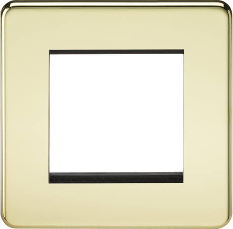 2G Modular Faceplate - Polished Brass