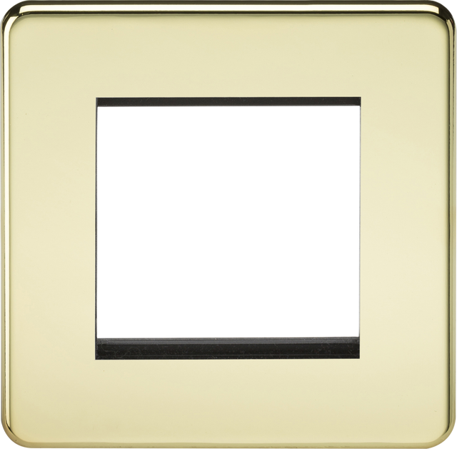 2G Modular Faceplate - Polished Brass