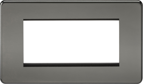 4G Modular Faceplate - Black Nickel Screwless Design