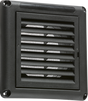 100mm Extractor Fan Grille with Fly Screen - Black