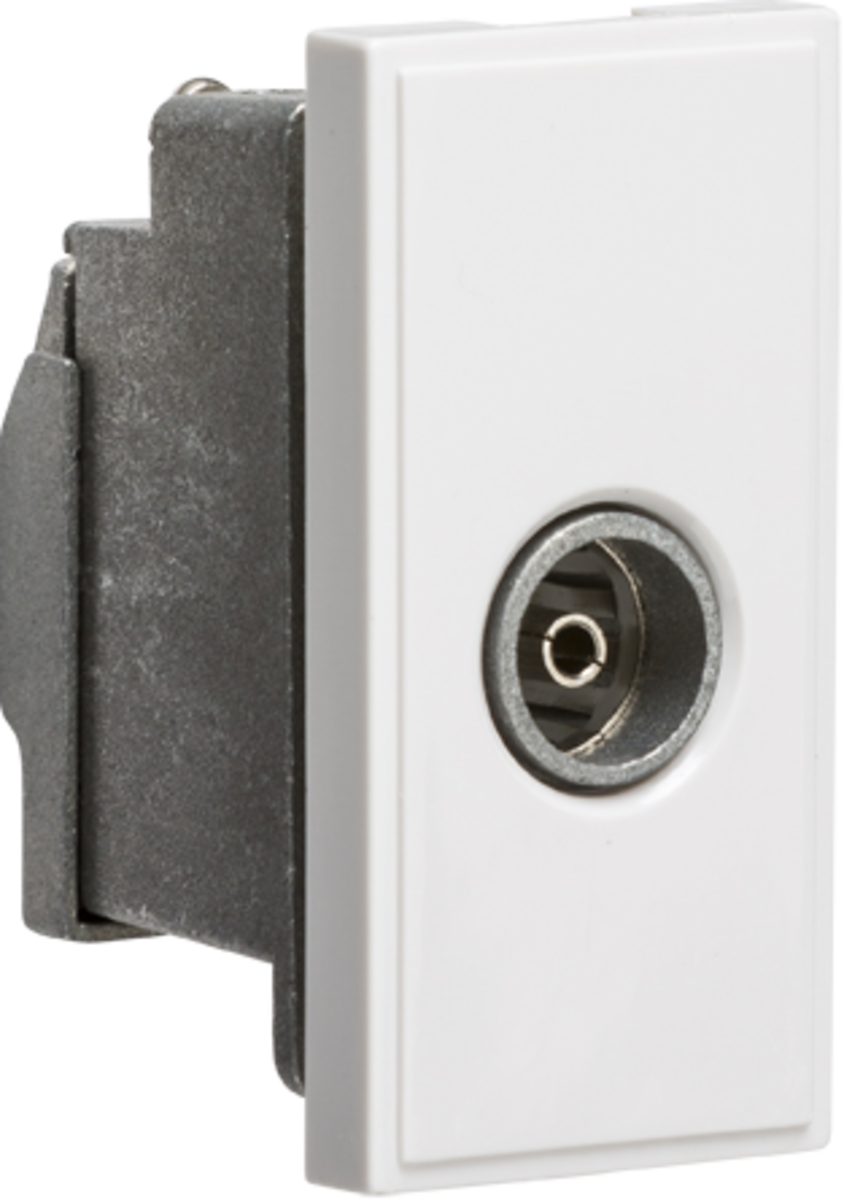 ML Accessories Screened TV Outlet 25 x 50mm - White
