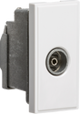 ML Accessories Screened TV Outlet 25 x 50mm - White