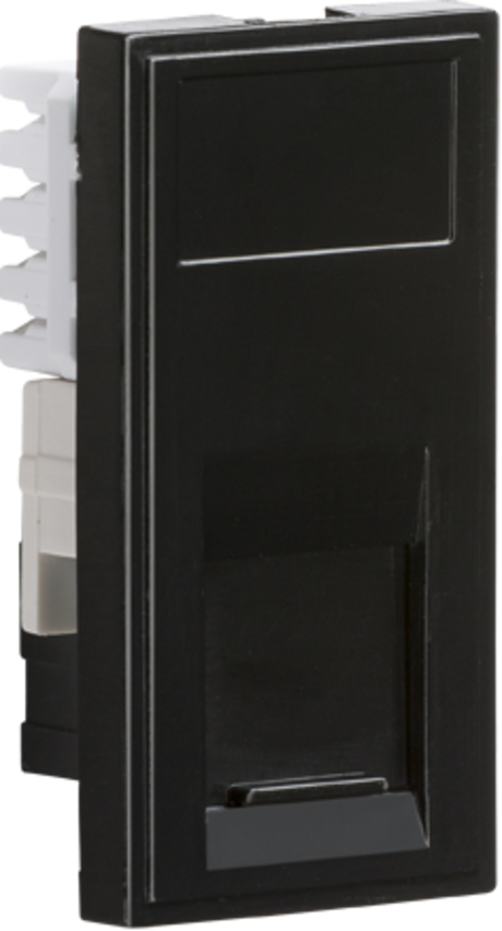 UTP CAT6 RJ45 Outlet Module 25 x 50mm - Black