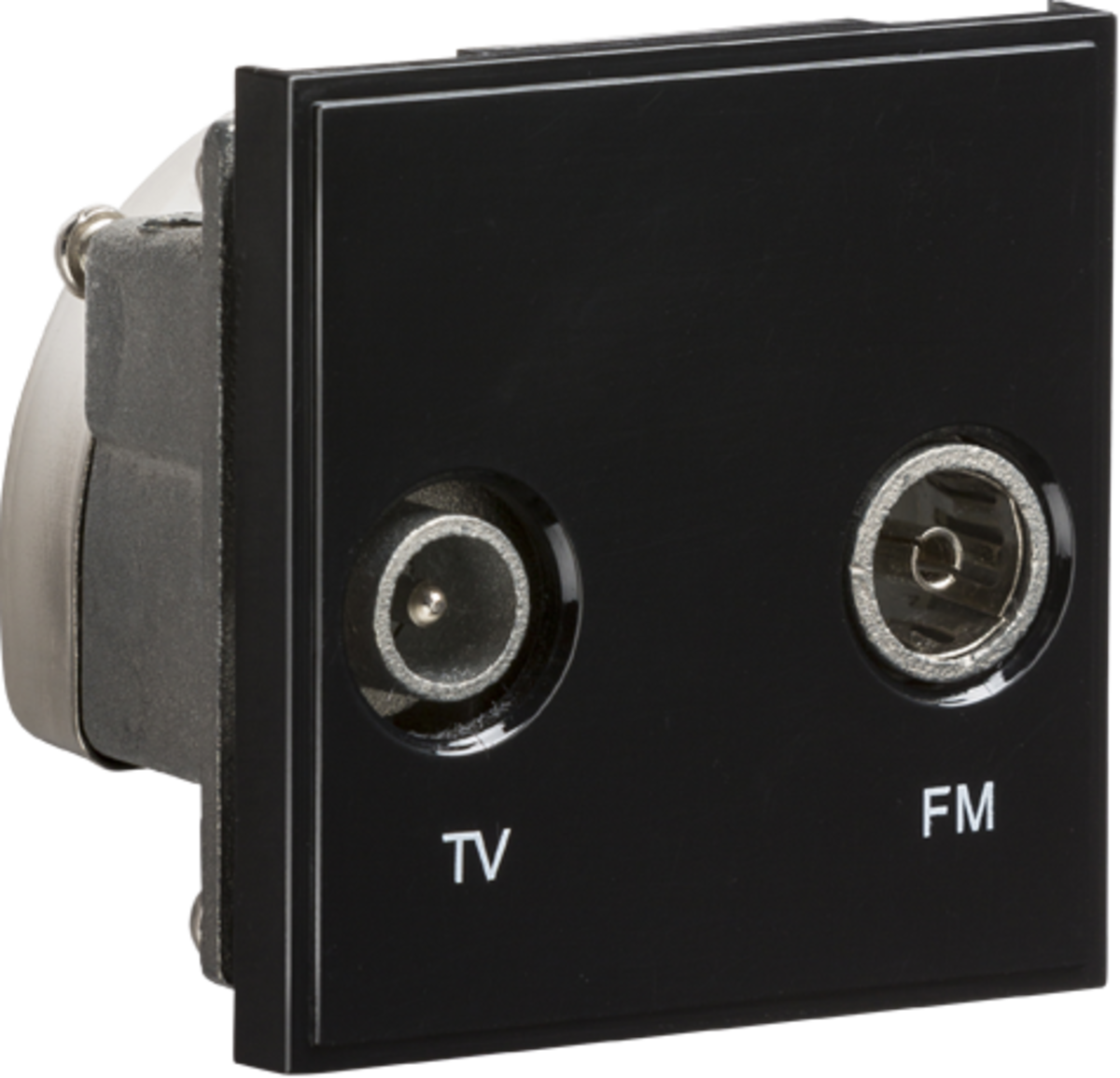 Diplexed TV/FM DAB Outlet Module 50 x 50mm - Black