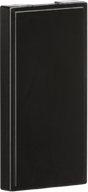 Half Blanking Modules - Pack of 10 - Black, 25 x 50mm