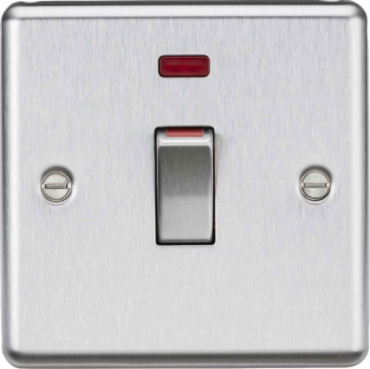 45A DP Switch with Neon - Brushed Chrome