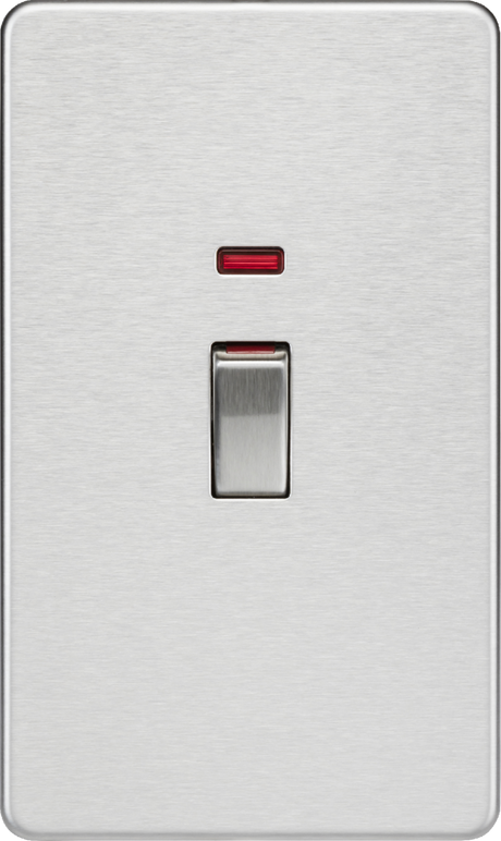 45A DP Switch with Neon - Brushed Chrome - SF82MNBC