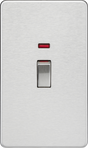 45A DP Switch with Neon - Brushed Chrome - SF82MNBC